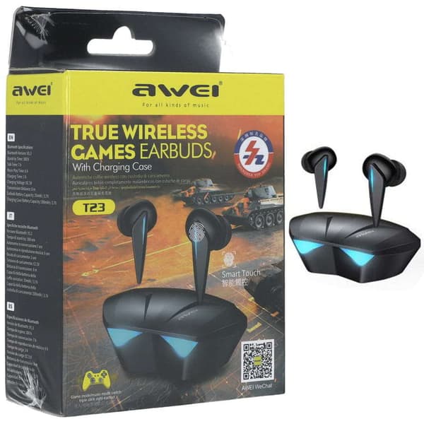 AWEI Bluetooth 5.0 T23 TWS Gaming Headset Dockingstation Sort
