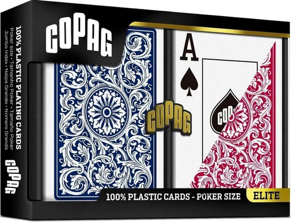 Copag blå/röda pokerkort 2 st
