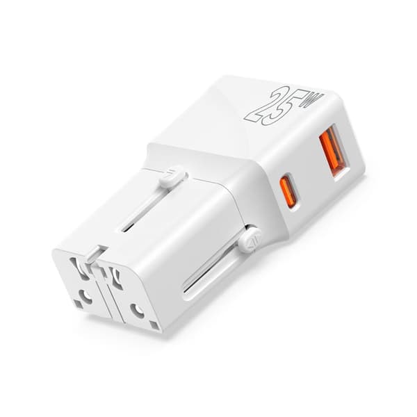 Mobile Origin Rejseadapter 25W, EU/US/UK/AU, hvid