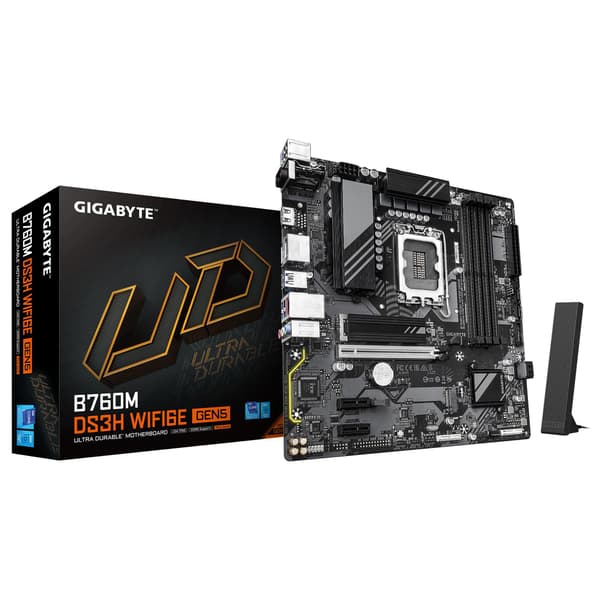 Gigabyte B760M DS3H WIFI6E GEN5 - bundkort - micro ATX - LGA1700 Socket - B760