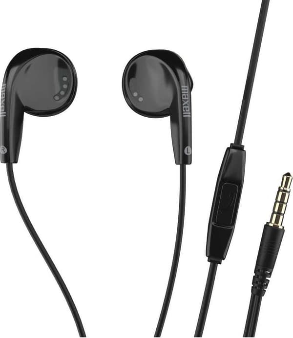 MAXELL HØRETELEFONER PUREBUDS + MIKROFON SORT 303986.00.CN