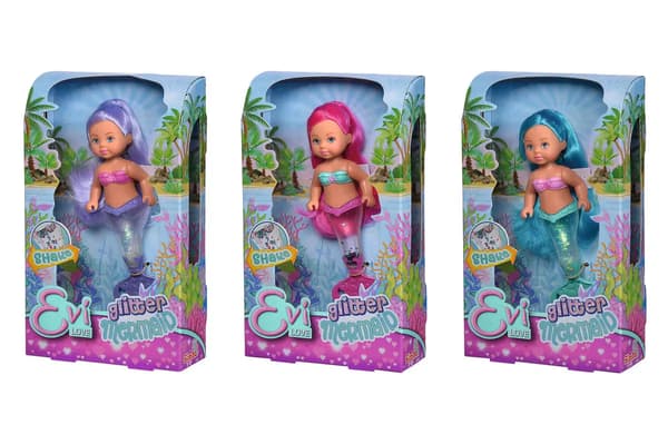 DOCKA 12CM EVI AKC SIMBA GLITTER SJÖJUNGFRU WB