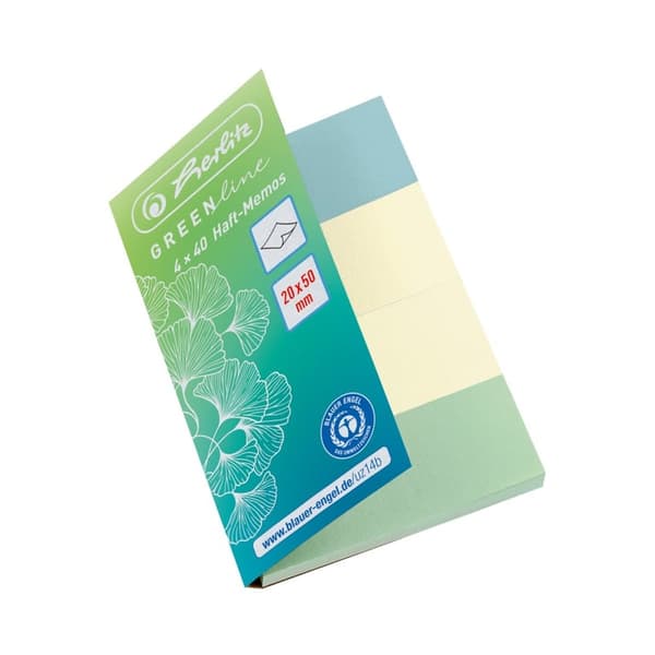 Haft-Memos 20x50mm 4x40stk. (farvesorteret)