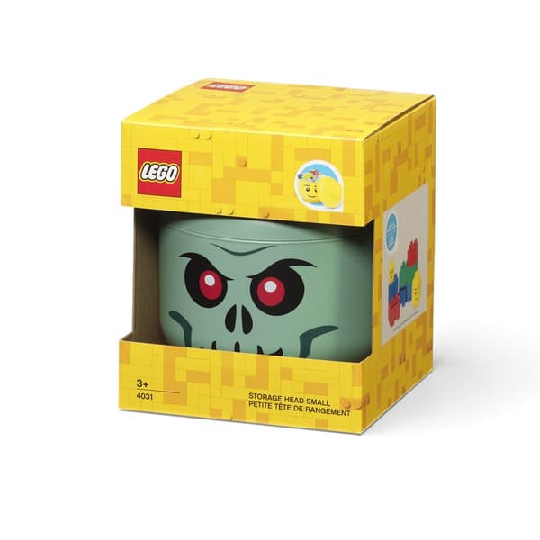 LEGO Opbevaringshoved Skelet (sort/rød, lille)