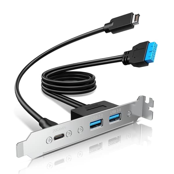 GRAUGEAR Multi PCI-fäste 1x USB-C, 2x USB-A