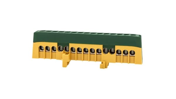 Skyddslist 15-modul ZPI 15x16mm2 IP20 gul/grön