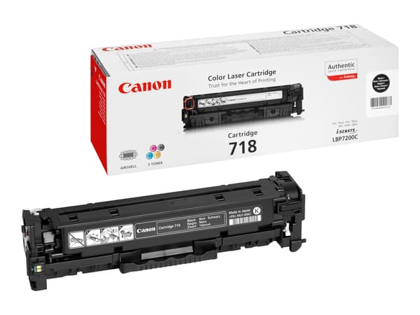 Alkuperäinen mustepatruuna Canon CRG-718 Bk Musta