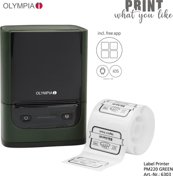 Olympia PM220 tarratulostin vihreä
