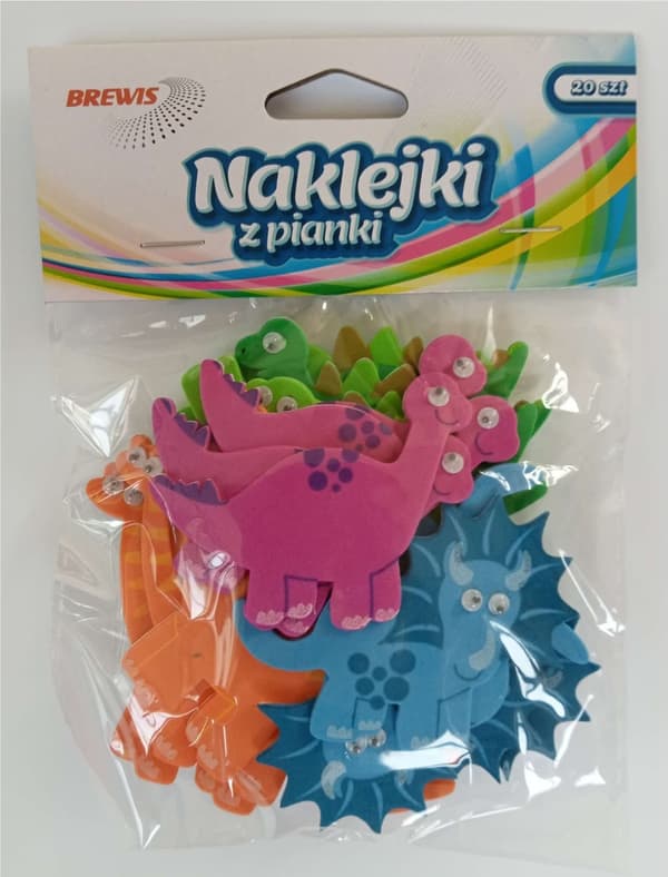 Dinosaurusvaahtotarrat 20 kpl