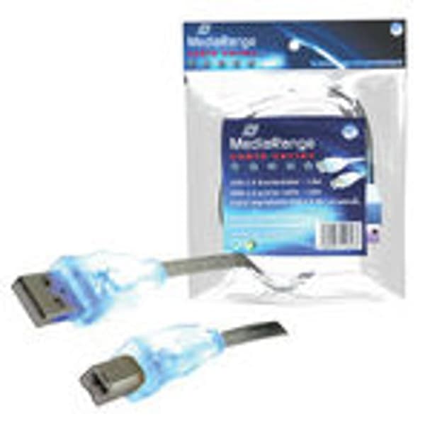 MediaRange USB-A USB-kabel - USB-B 1,8 m Transparent (MRCS109)