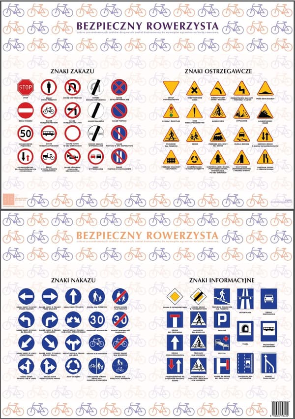 Skrivbordsunderlägg. Säker cyklist