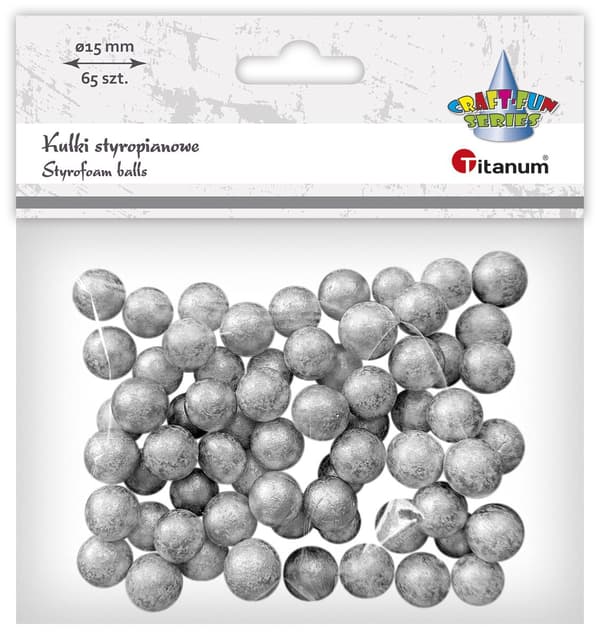Titanum Craft-Fun Serie Styropor Dekoration SØLV Styroporkugler