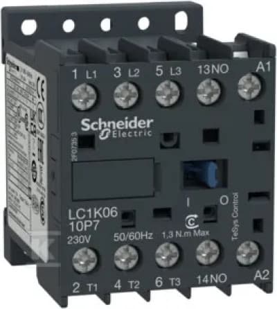 Effektkontaktor 12A 3P 24V AC 50Hz 1Z LC1K1210B5