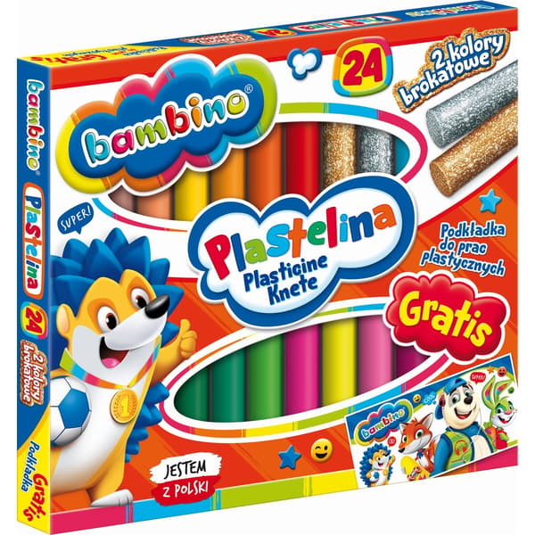 Muovailuvaha 24 väriä BAMBINO