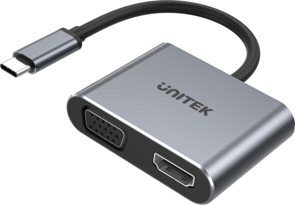 Unitek Adapter USB-C till HDMI 4K @60Hz och VGA FullHD