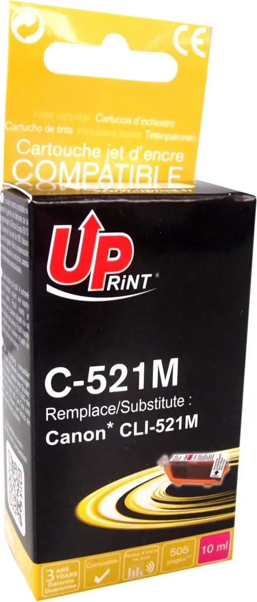 UPrint blækpatron C-521M/CLI521M (Magenta)