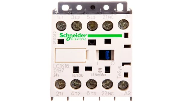 Effektkontaktor 16A 3P 24V AC 0Z 1R LC1K1601B7