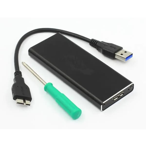 CoreParts USB3.0 til mSATA kabinet understøtter 50 mm moduler