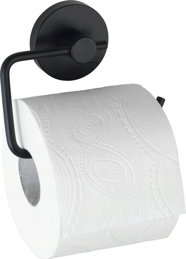 Wenko Toiletpapirholder MILAZZO Vacuum-Loc, sort, WENKO