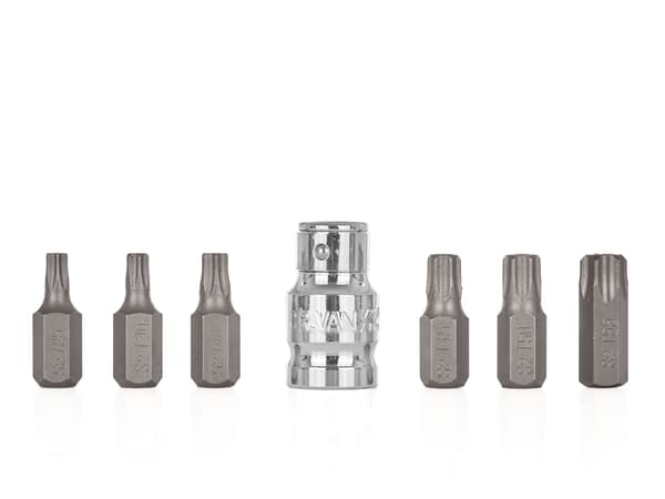 7el. skruetrækkerbitsæt TORX T25-T55 (10/100)