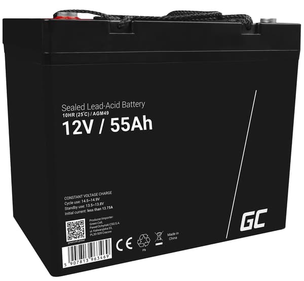GREENCELL akku AGM VRLA 12V 55Ah