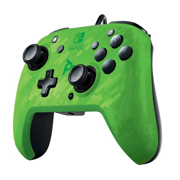 PDP NINTENDO SWITCH FACEOFF DELUXE CONTROLLER CAMO GRÖN