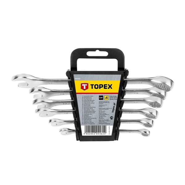 Topex Ringnyckelsats 8-17mm 6st (35D755)