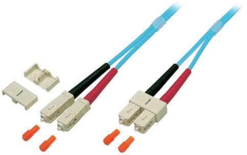 EFB Duplex-liitäntäkaapeli SC-SC 50/125 OM3 LSZH 3mm 15m aqua