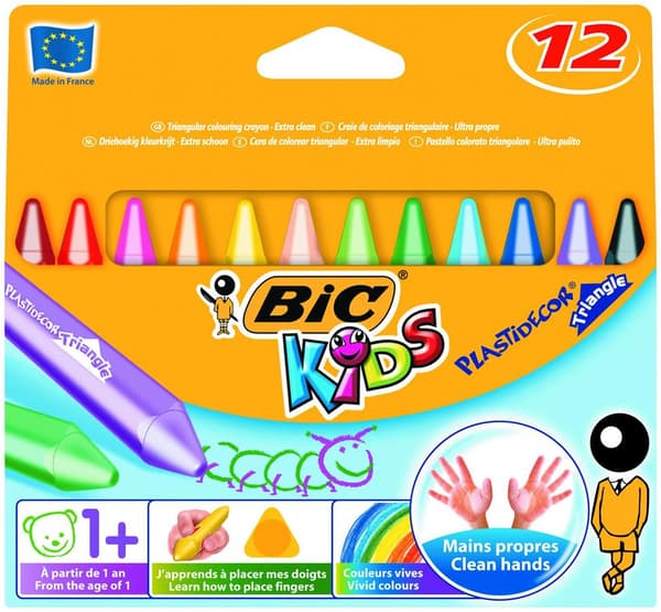 FÄRGPLASTPENNOR 12FÄRG/90 MED PLASTIDEC TRIANG PUD