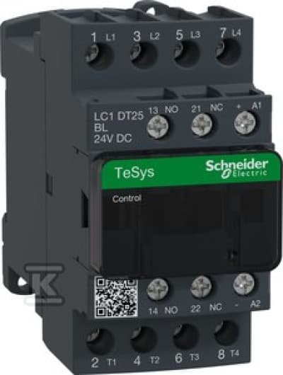 TeSys Deca Kontaktor 4P AC1-25A NZ+Z 24VAC LC1DT25BL