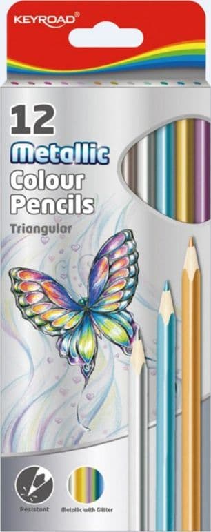Trekantiga metallpennor 12 st