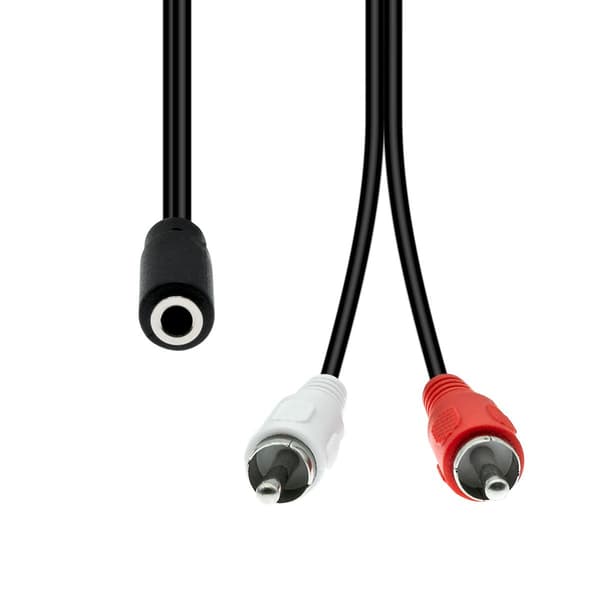 ProXtend 3-benet til 2 x RCA-kabel F-M Sort 20 cm