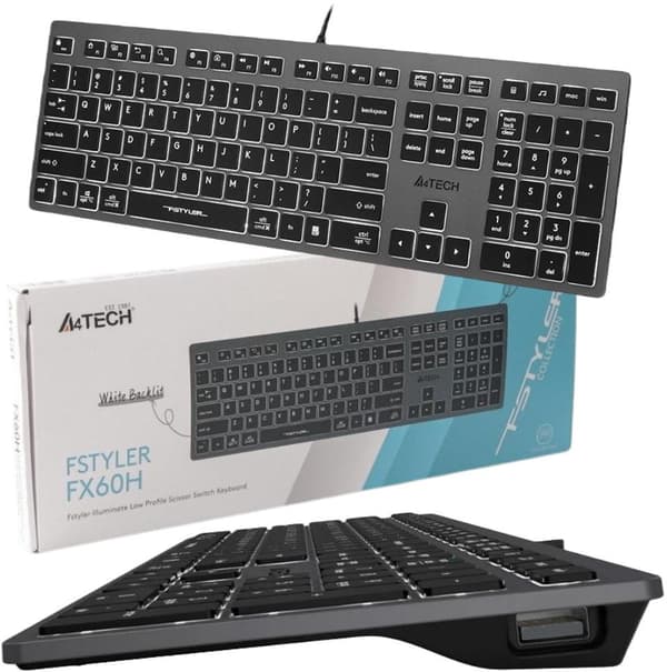 Näppäimistö A4TECH FSTYLER FX60H (valkoinen taustavalo)