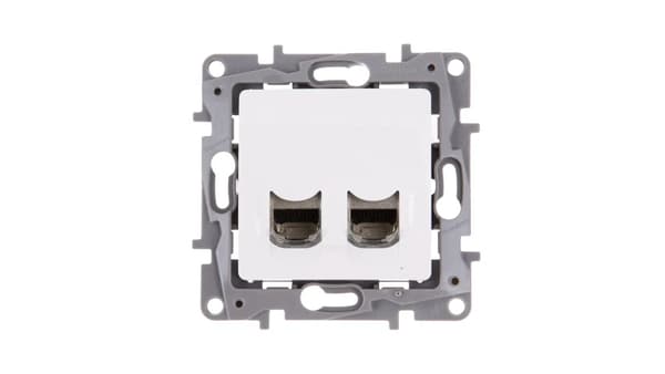 NILOE Computerstik dobbelt RJ45 kat.6 STP hvid 664776