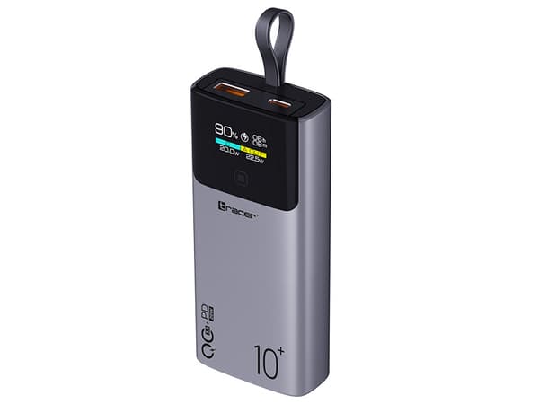 Powerbank TRACER Comet 10000mAh skærm PD+QC