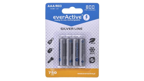 EverActive Batteri Silver Line AAA/R03 800mAh 4 stk