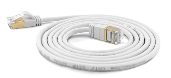 Wantec SSTP CAT7 Ste Patch Cord. Cat6a d=4mm 1,50m hvid