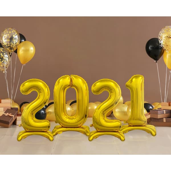 GoDan Folieballong nummer 2 guld - 74 cm universal