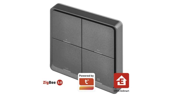 GoSmart Bærbar Scenery Controller IP-2004ZB, ZigBee 3.0, Fire Knapper H5016