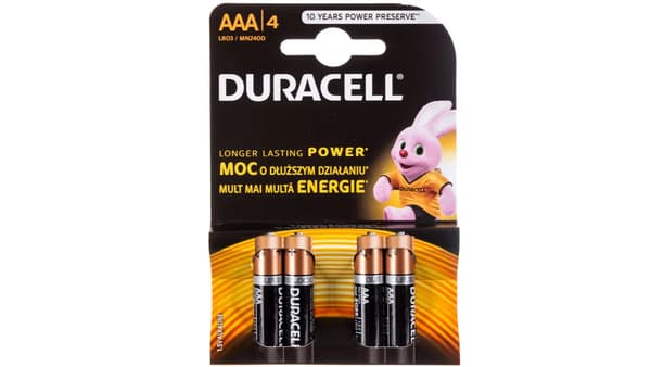 Duracell Basic LR03/AAA alkaliparistot, 4 kpl