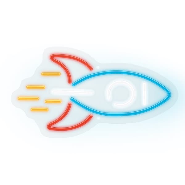 Neon PLEXIGLASS LED ROCKET flerfarvet NNE18 Neolia