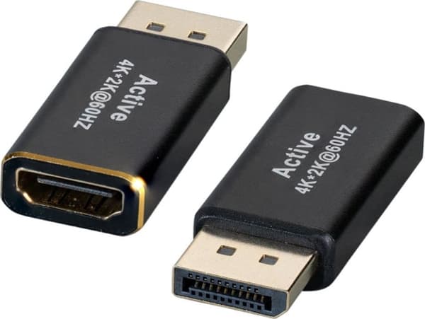 EFB Elektronik EB484-4K60 kønskifter/kabel DisplayPort HDMI Sort