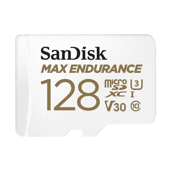 SanDisk Max Endurance MicroSDXC 128GB luokka 10 U3+ sovitin