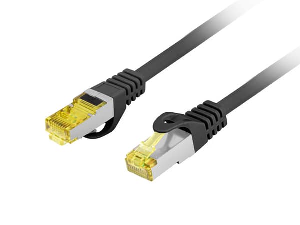 Patchkabel Lanberg S/FTP kat.6a 5m LSZH CU fluke godkendt sort