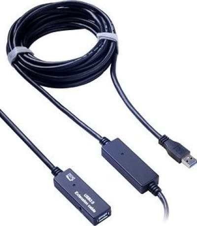 USB-kaapeli PremiumCord USB-A - USB-A 10 m musta (ku3rep10)