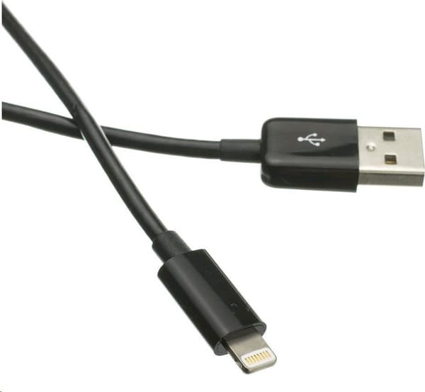 Kabel USB C-Tech USB-A - Lightning 1 m Svart (CB-APL-10B)
