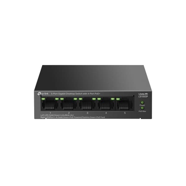 Kytkin 5xGe PoE+ LS105GP