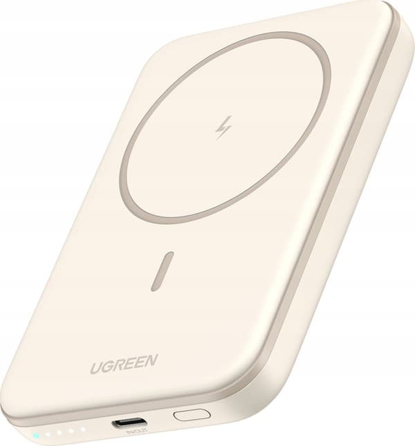 UGREEN 5000mAh Mini Powerbank Trådlös 15W med MagSafe vit
