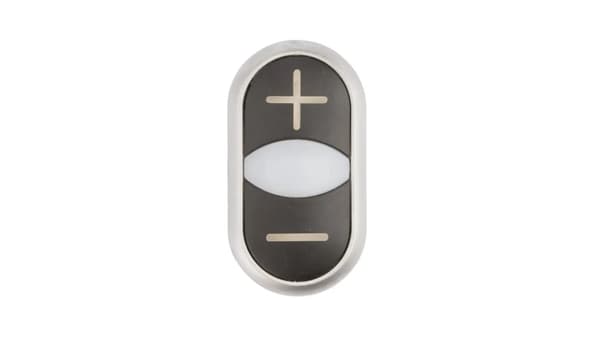 Dobbeltknapaktuator /+/-/ sort med selvlysende baggrundsbelysning M22-DDL-S-X4/X5 218145