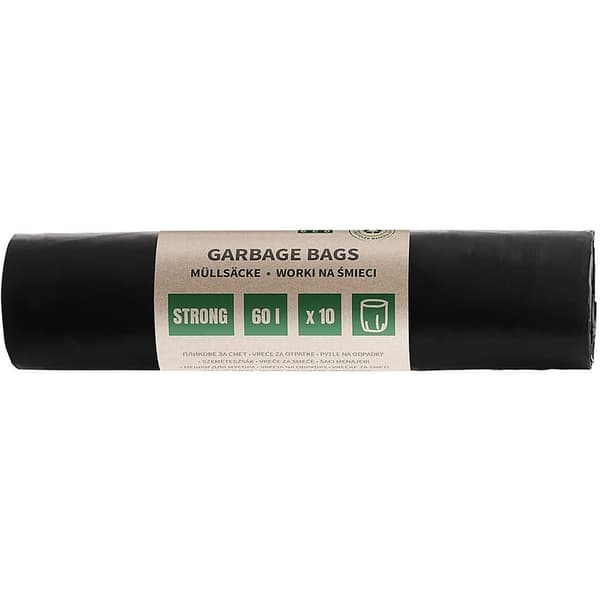 Donau Soppåsar DONAU ECO, starka (LDPE), 60l, 10 st., svarta